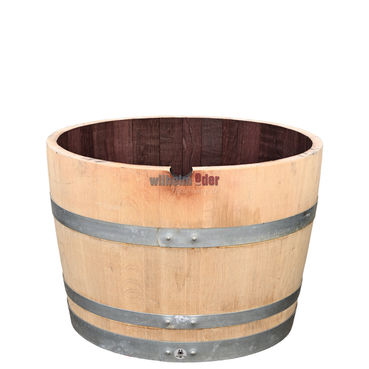 Blumenkuebel_deko1 Flower pot - decor light - 1/2 225 l barrel
