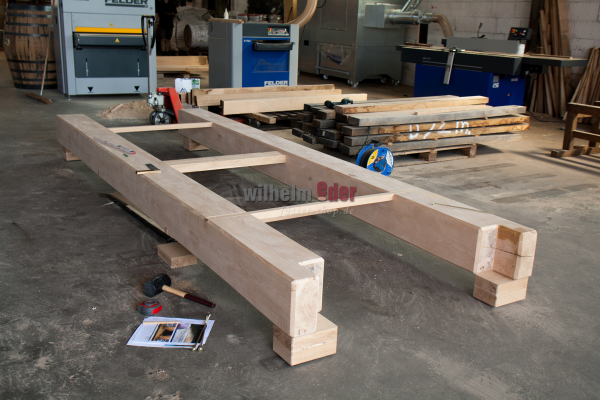 Oak framework rack