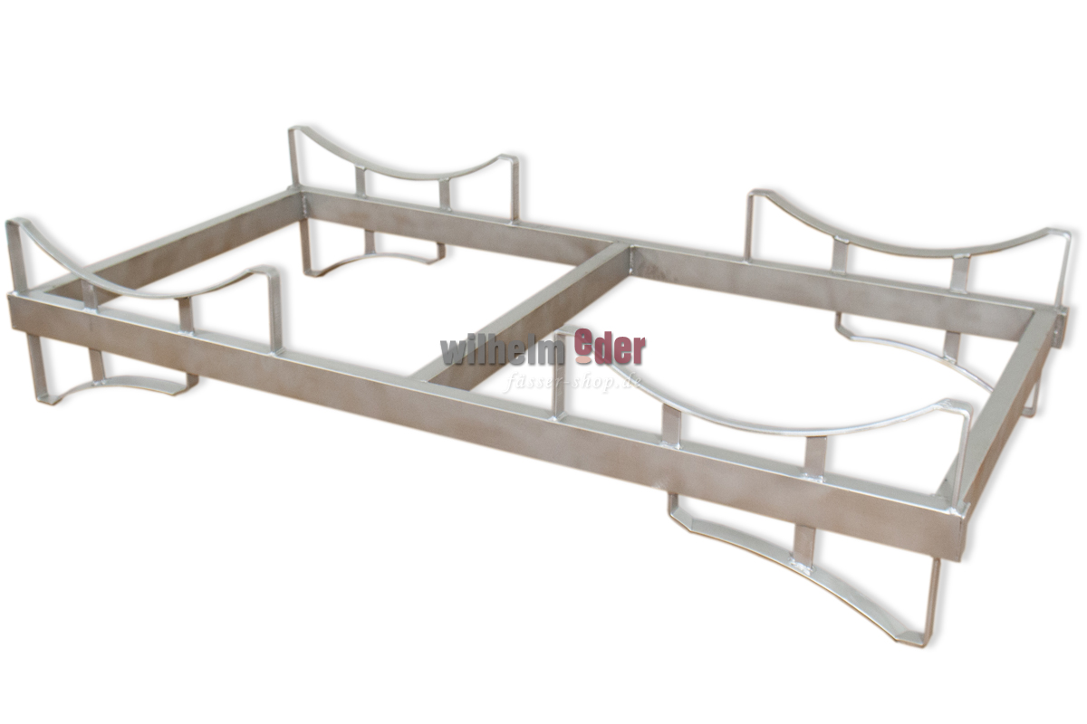 edelstahlfasslager_500l_geschwungen_1 Stainless Steel Rack for two 500 l barrels „curved“