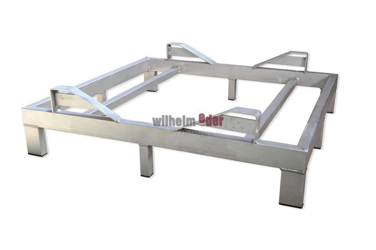 fasslager_edelstahl_einzel_500l_1 Rack - stainless steel - single, for 600 l barrel