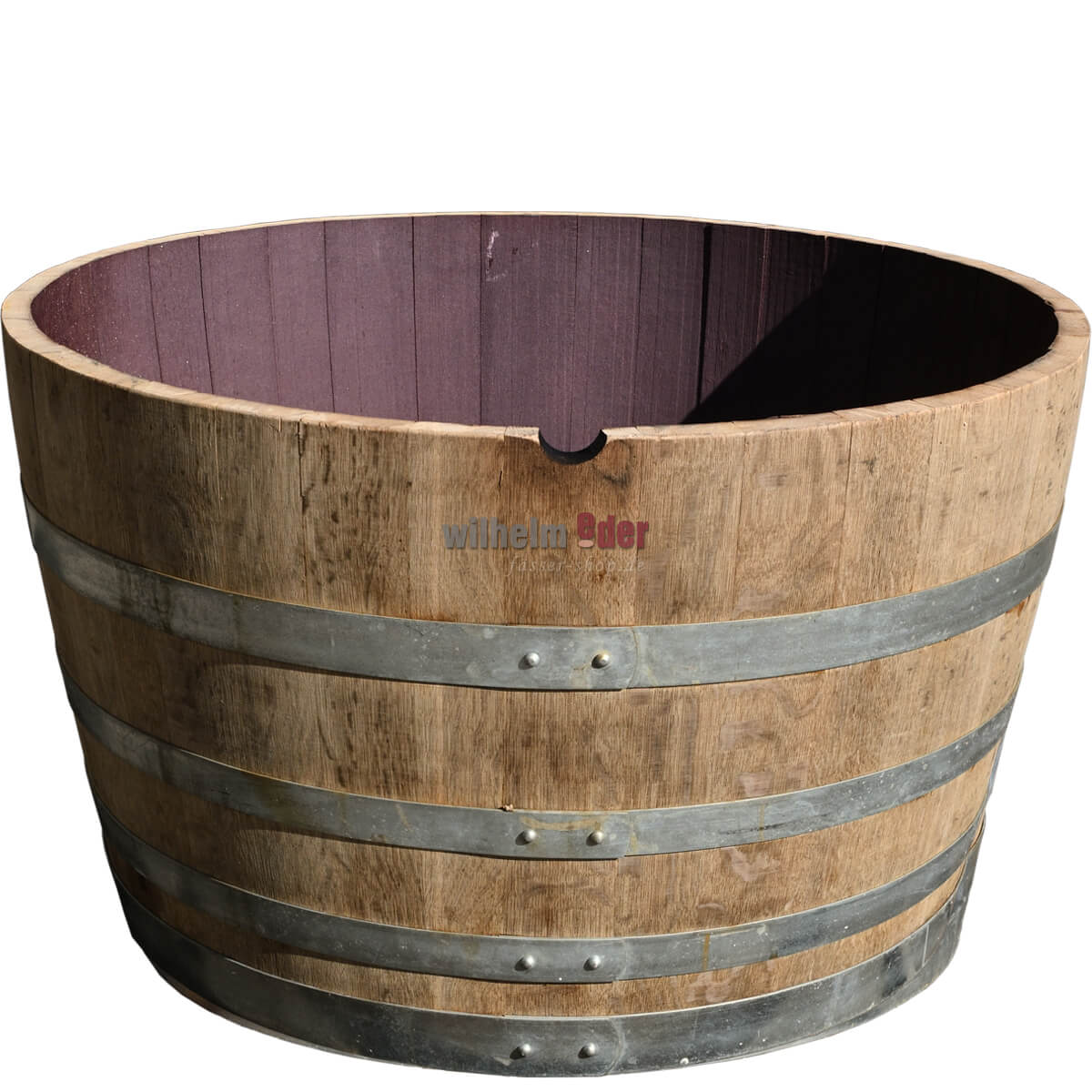 Blumenkuebel_500l_rotwein Flowerpot - 1/2 red wine barrel 500 l