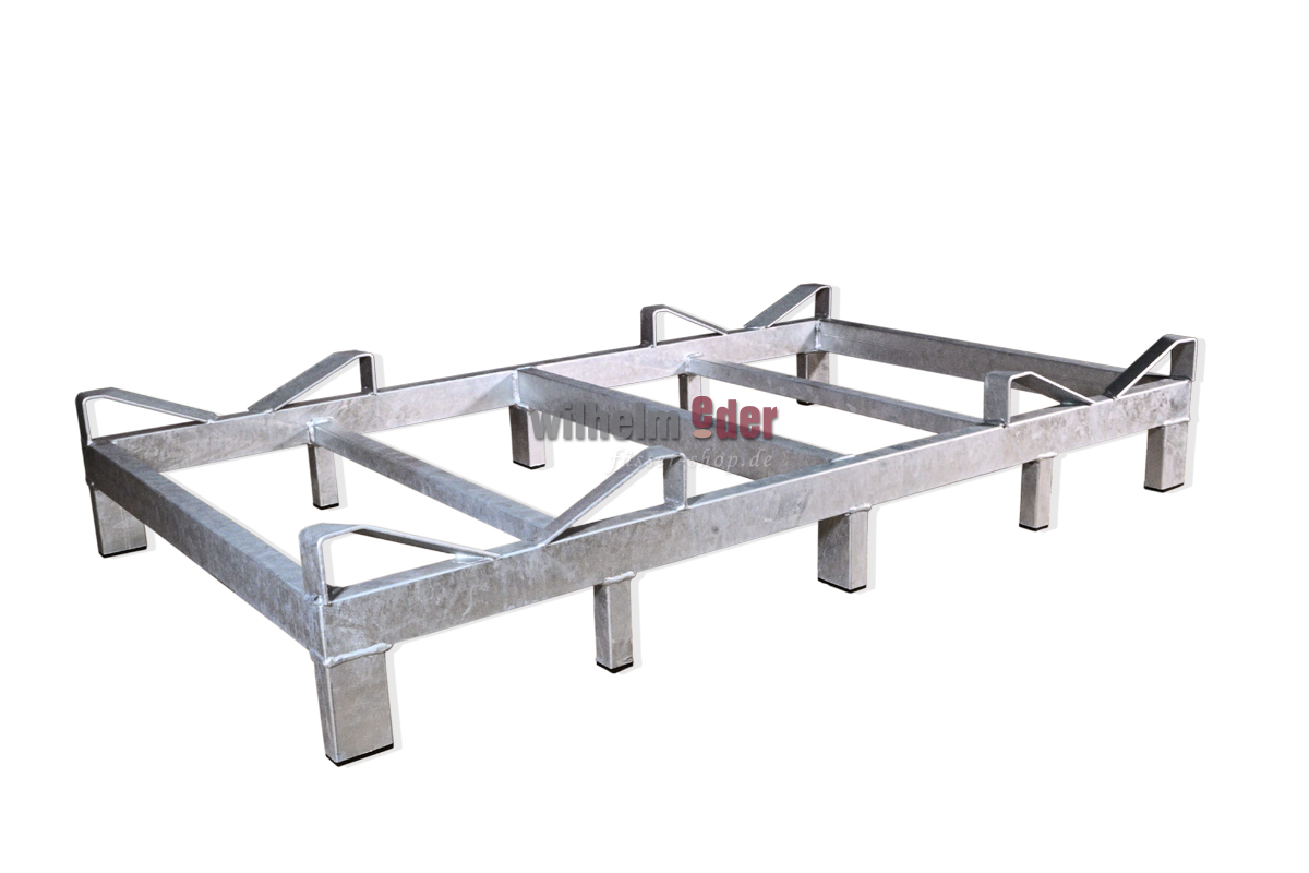 Rack – galvanized – bottom for 2 barrels 500 l