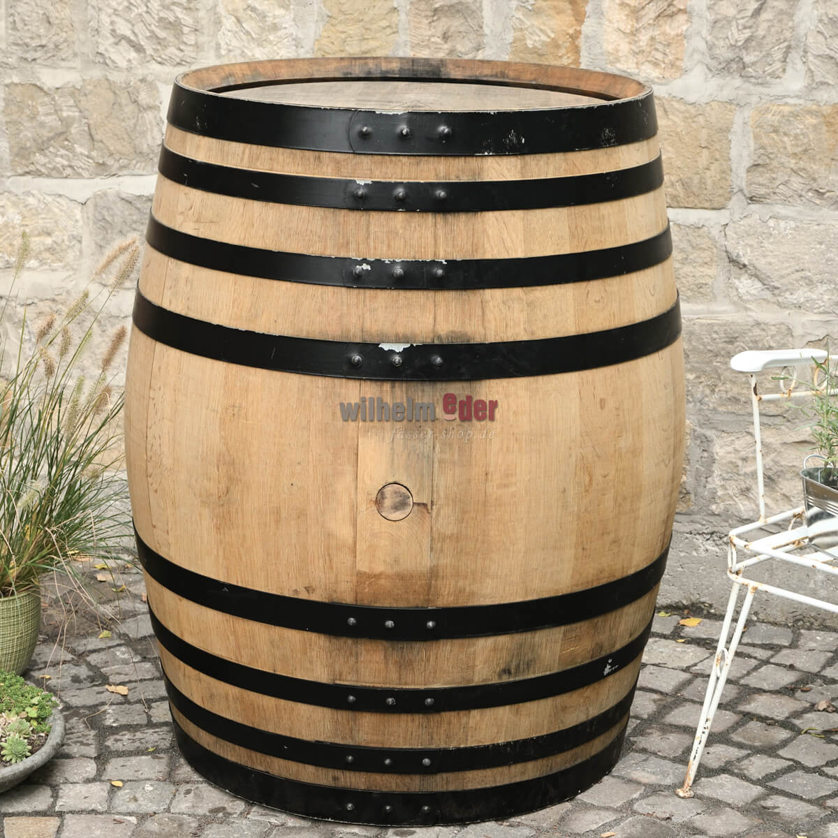 dekofass_400l_deko_dekoration_fass_1_3 Decoration barrel 400 l - black hoops