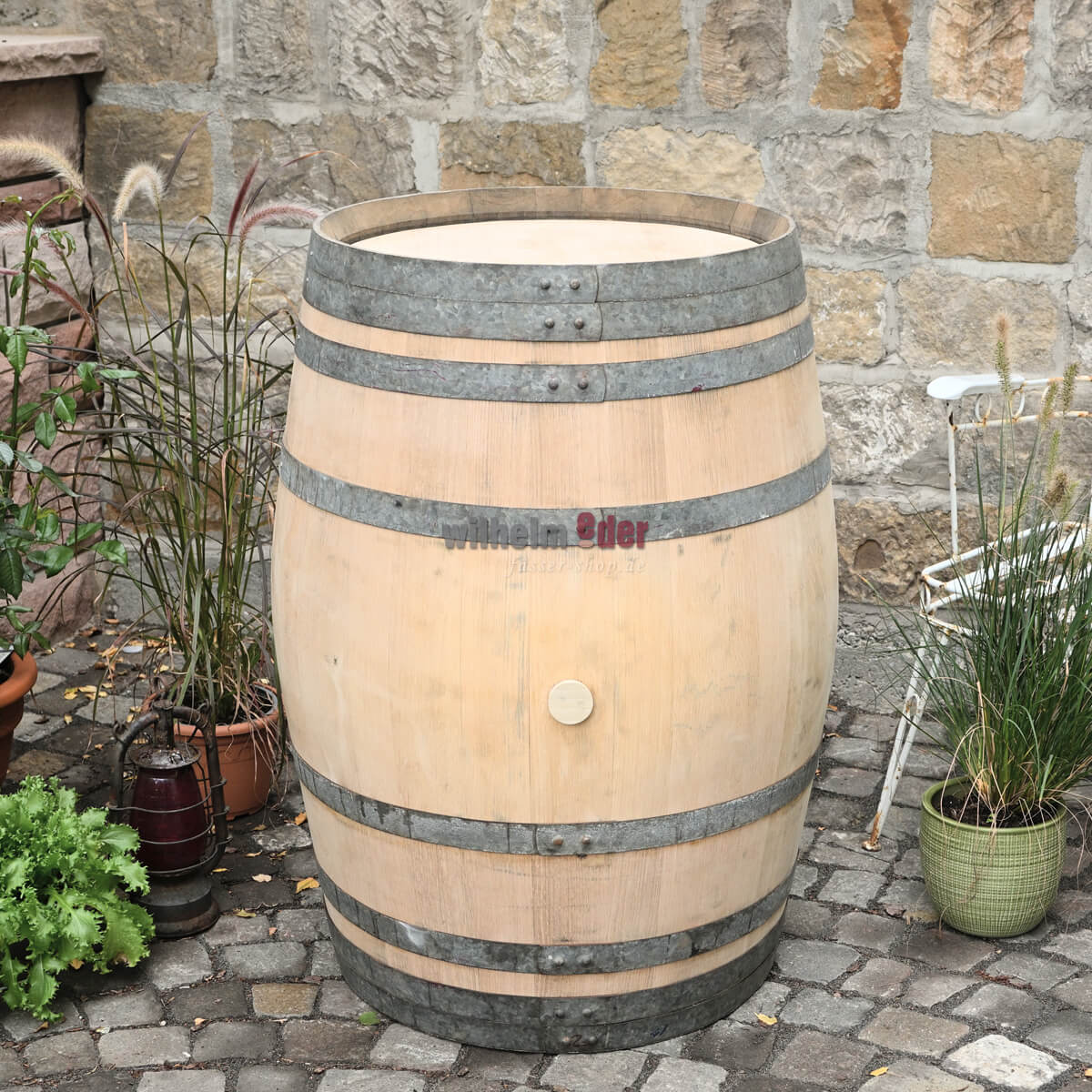 dekorationsfass_deko_fass_holzfass_abgeschliffen_hell_225l_1 Decoration barrel 225 l - Deluxe