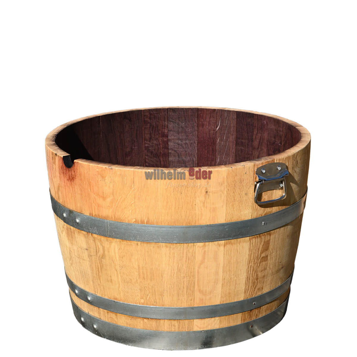 Blumenkuebel_lackiert_mit_griff_225l Flowerpot  painted with handles - 1/2 barrique barrel