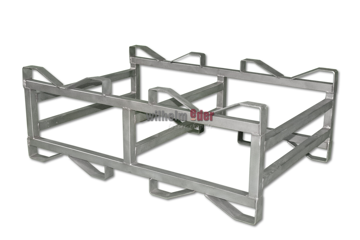  Stainless steel combination rack for two 112 l barrels