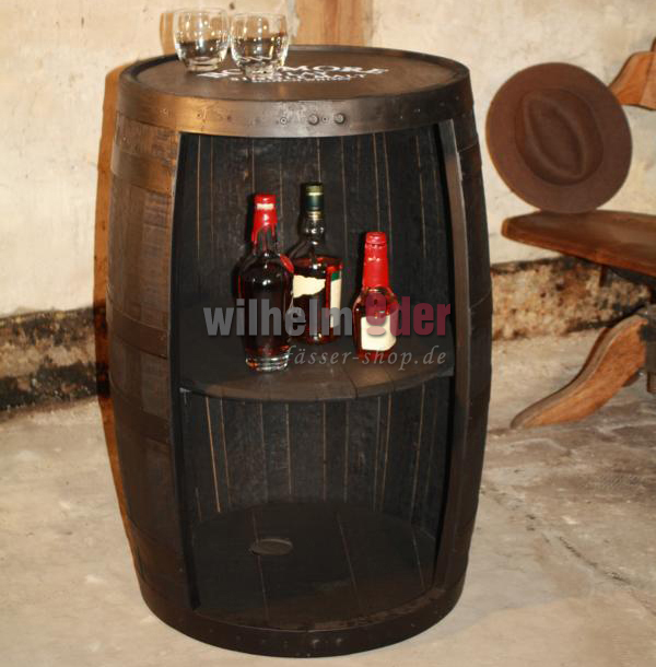 k800_img_4439_2 Shelf barrel made of a bourbon barrel 190 l black