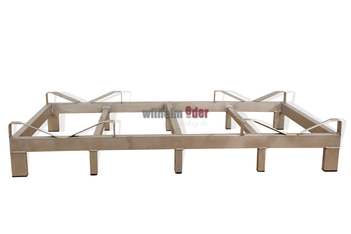 fasslager_edelstahl_bodenstueck_225l_1 Rack - stainless steel  Double rack for bottom - 225/228 l